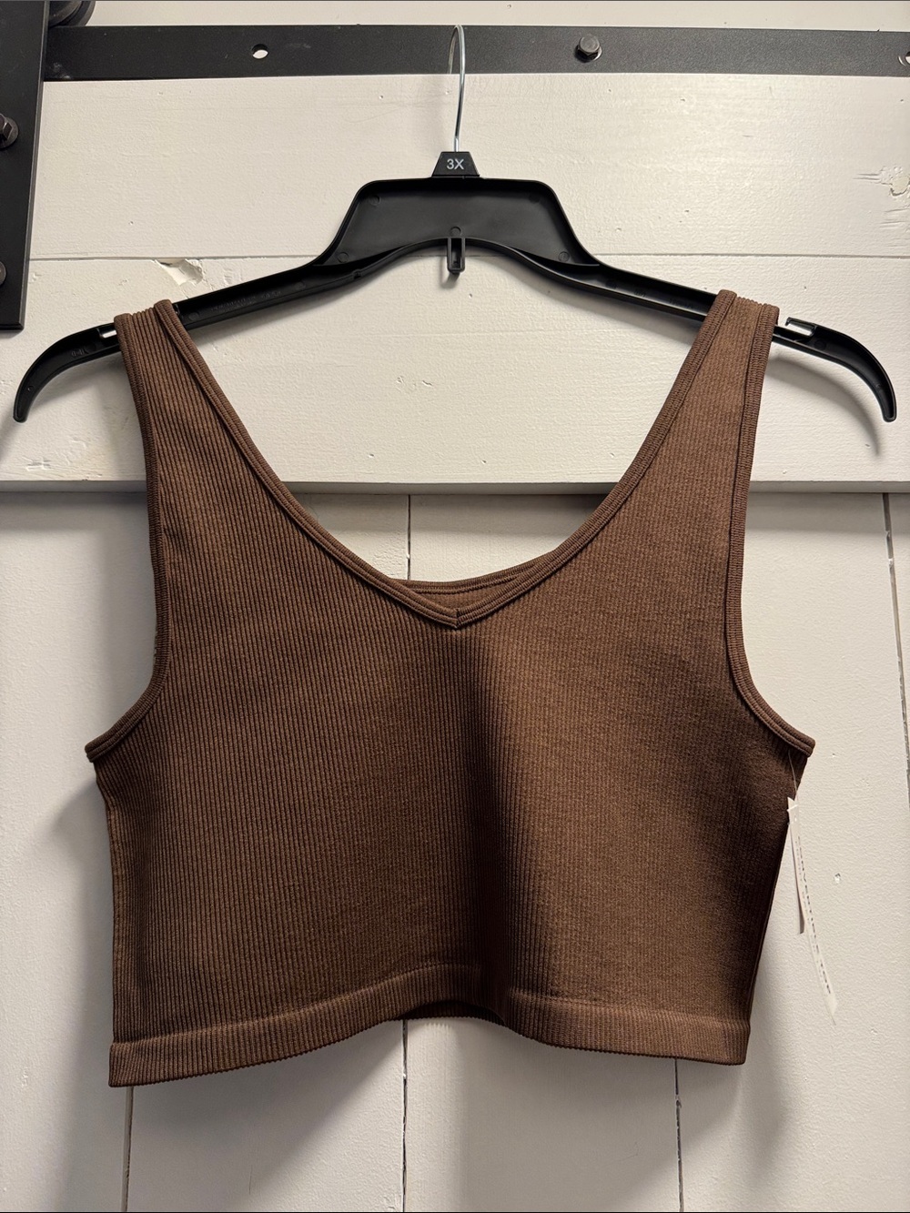 Aeropostale Aero NEW Convertible Reversible Brown Ribbed Tank Top Cami XL